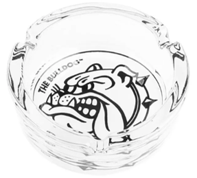 THE BULLDOG ガラスアッシュトレイ（ブラック＆ホワイト）