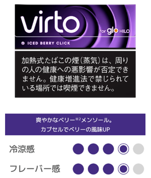 ヴァルト・アイスド・ベリー・クリック glo HILO専用タバコ