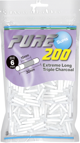 ピュア・スリム・エクスリームロング・トリプルチャコール・フィルター